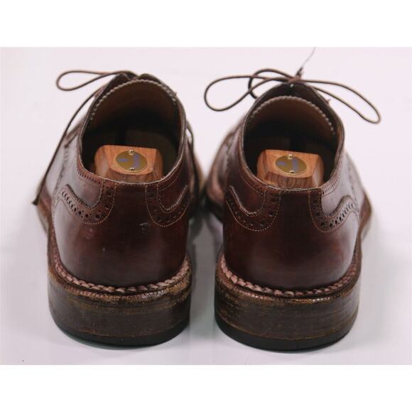 Santoni Audrey Brown Captoe Oxford Leather Dress Shoes Men\'s US 8.5 EE main image 6